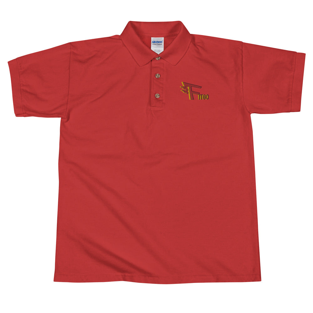 Men's Fitgo Fiery Embroidered Polo Shirt
