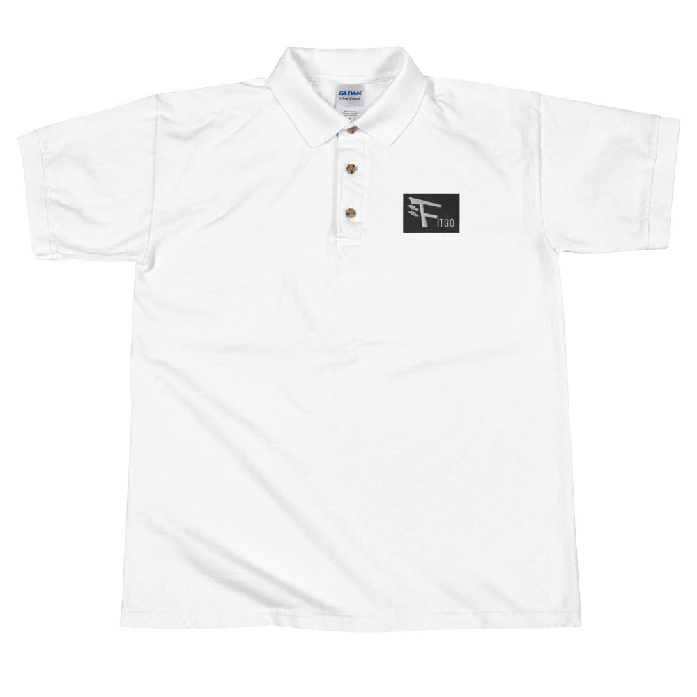 Men's Fitgo Patched Embroidered Polo Shirt