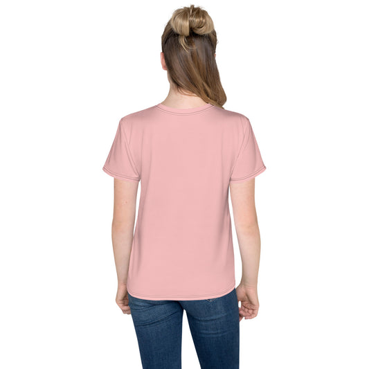 Girl's Fitgo Pink Heart T-Shirt