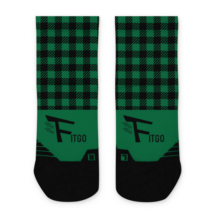 Men's Fitgo Plaid Works 2 Ankle Socks