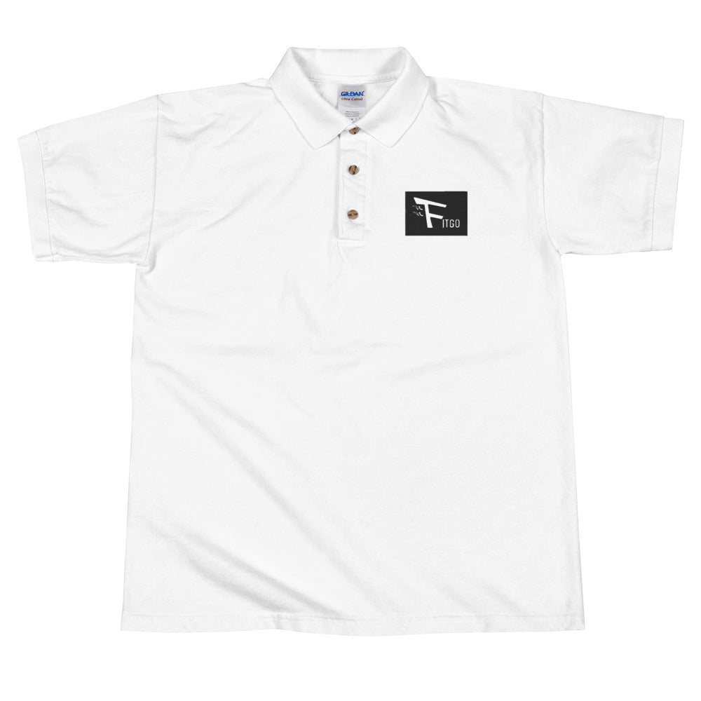 Men's Fitgo See Thru Embroidered Polo Shirt