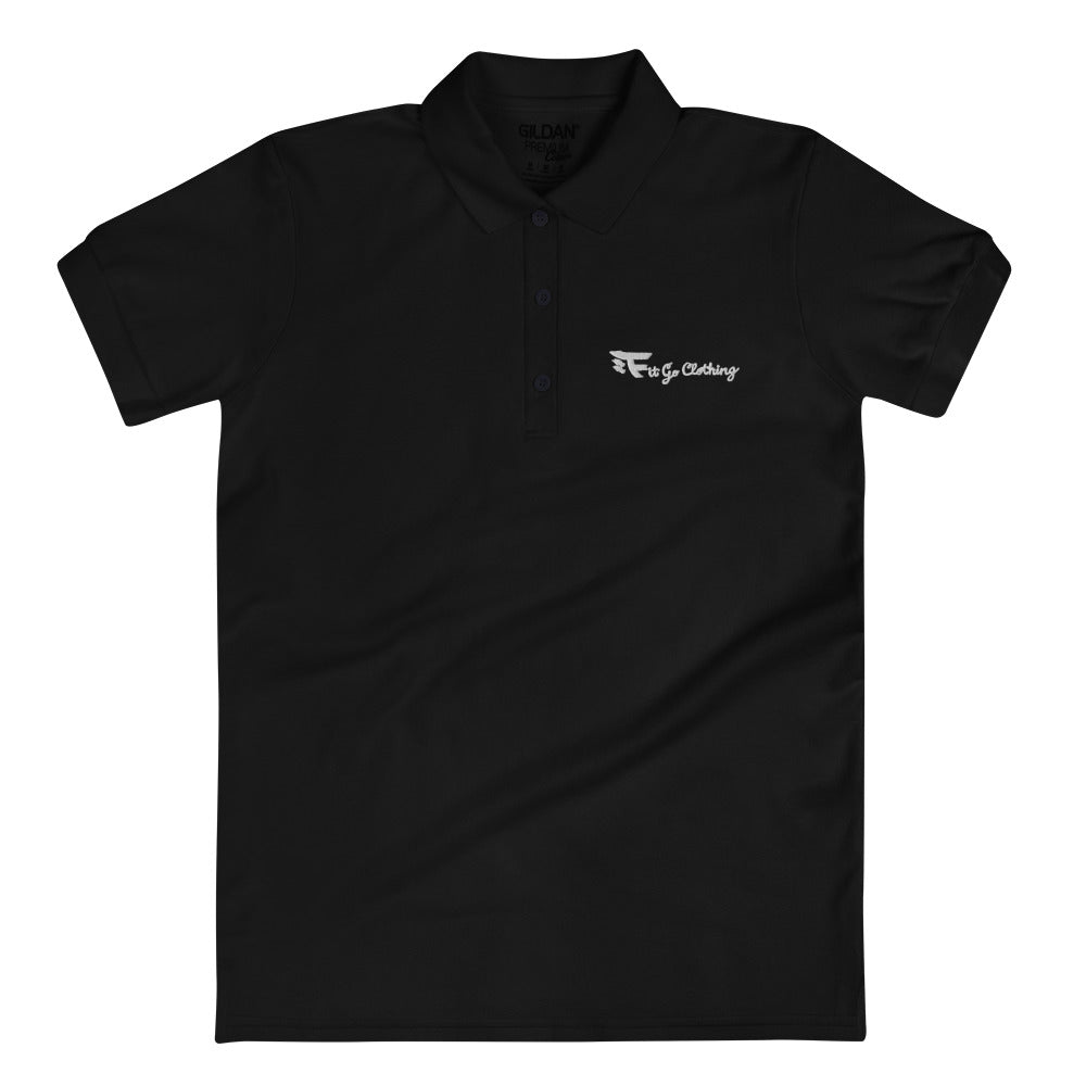 Women's Fitgo Script Embroidered Polo Shirt